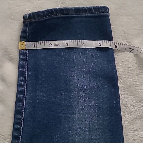 Rock and Republic Women's 10 Dark Wash Denim Distressed Jeans Mid Rise Skinny - Picture 4 of 14